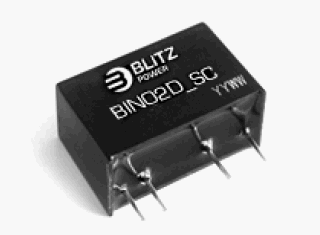BIN02D-2412SC, 2 Вт Нестабилизированные изолированные DC/DC преобразователи, узкий диапазон входного напряжения, один выход